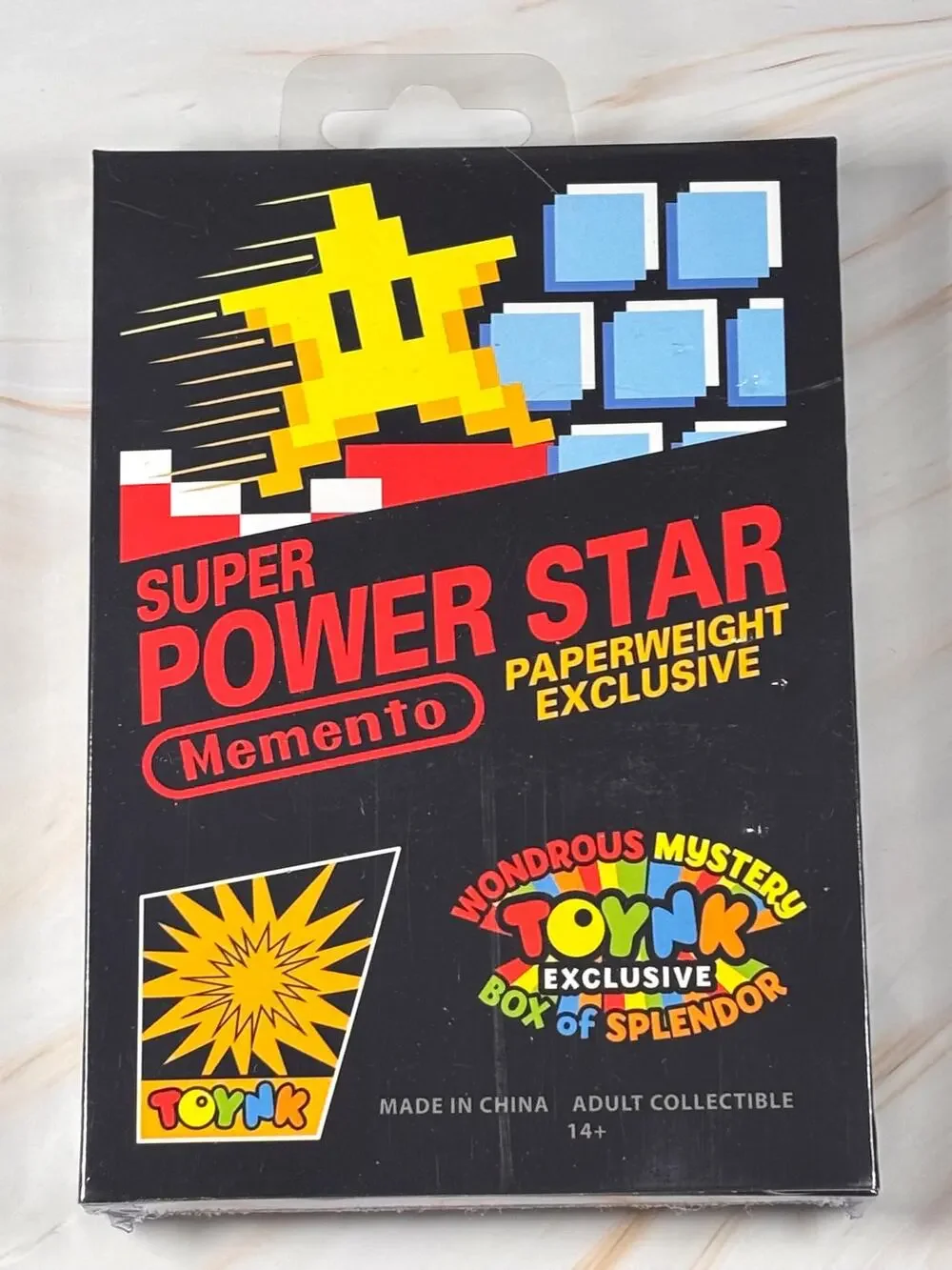 Rare Toynk 8-bit Super Power Nintendo Star Memento Paperweight Exclusive Brand